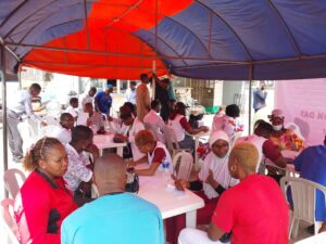 Infographic showing the burden of cardiovascular diseases in Nigeria with heart health indicators