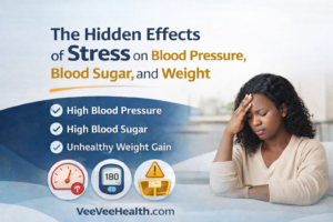 Effects of stress on blood pressure, blood sugar, and weight in adults