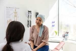 Cancer prevention and intermittent fasting lifestyle concept with healthy foods and wellness background