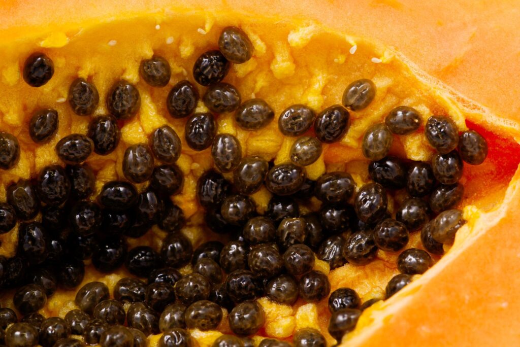 Ripe pawpaw papaya sliced on plate for healthy Nigerian diet